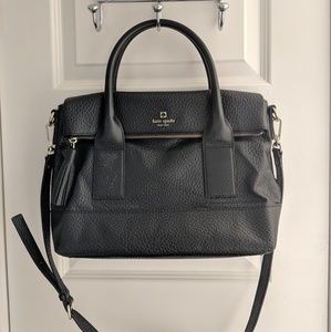 Kate Spade Black Pebbled Leather Satchel